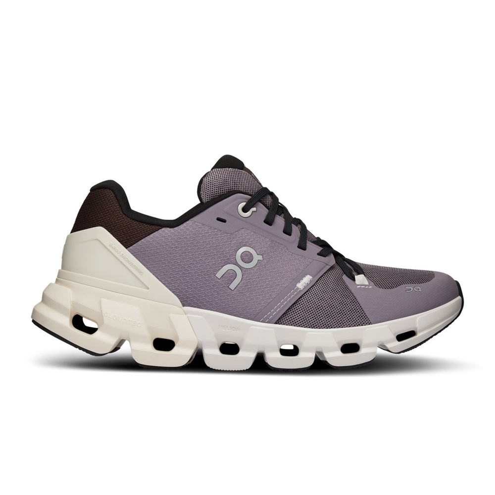 On Running Purple and White Cloudflyer 4 Women’s